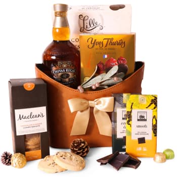 Chocolate and Chivas Regal Gift Basket – view 2